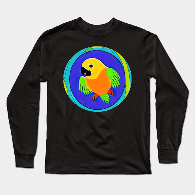 Cute Budgie Parakeet | Long Sleeve T-Shirt by Subconscious Pictures